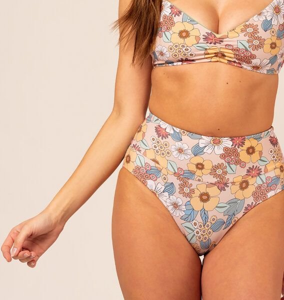 Woodlike Ocean Emee High Waist - reversible floral / green