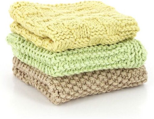 GLOBO Fair Trade 3er Set Spültücher, Baumwolle