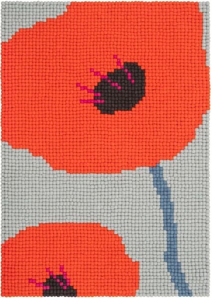 Thumbnail - myfelt Filzkugelteppich Poppy rechteckig 100% Wolle
