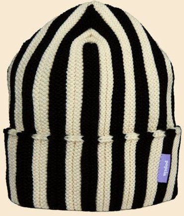 popeia Special Beanie gestreift aus 100% Merinowolle (mulesingfrei)