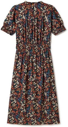 TWOTHIRDS Grassholm nachhaltiges Kleid für Frauen in Small Green Flowers, Rose Flowers und Wild Forest