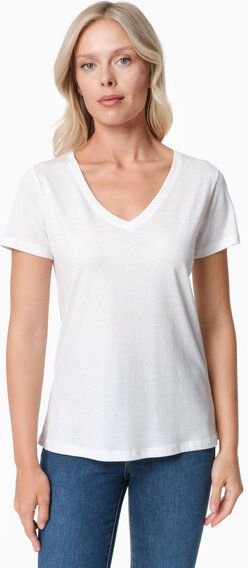 ORGANICATION TAMARRA | T-Shirt aus TENCEL Modal und Bio-Baumwolle mit V-Ausschnitt