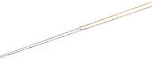 Jonathan Radetz Jewellery Kette FINEFINE zweifarbig, Gold 585, 14 Karat und 925 Sterling Silver, Länge 43 cm, Handmade i...