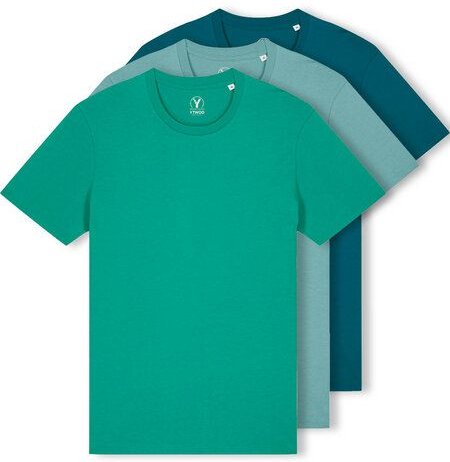 YTWOO 3er Pack Iconic Basic Unisex T-Shirt aus 100% Biobaumwolle| Viele Farbkombinatioben|Fair|Nachhaltig