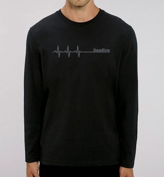 Picopoc Deadline Langarm T-Shirt / Long sleeve in Schwarz & Grau