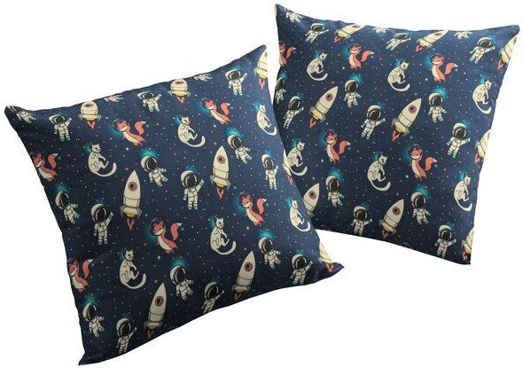 Nature by Adam Kissenhülle für Kinder aus 100% Bio-Baumwolle - Made in Germany - Space