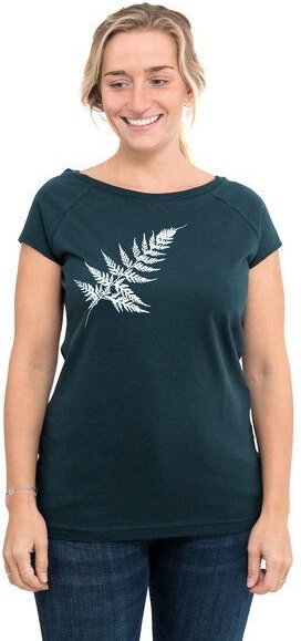 Hirschkind Fair-Trade-Frauenshirt "Farn" dunkelgrün - Made in Kenia