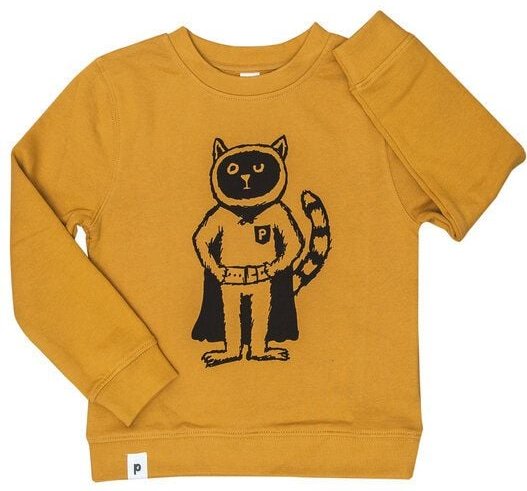 päfjes Karlo Superhelden Kater - Kinder Bio Sweater - Organic Cotton - Gelb