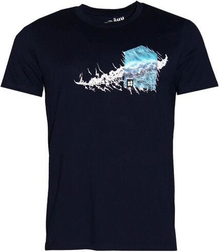 Thumbnail - FÄDD Herren T-Shirt Rundhals aus Bio-Baumwolle "Gischt BT Sturm" Navy Blau