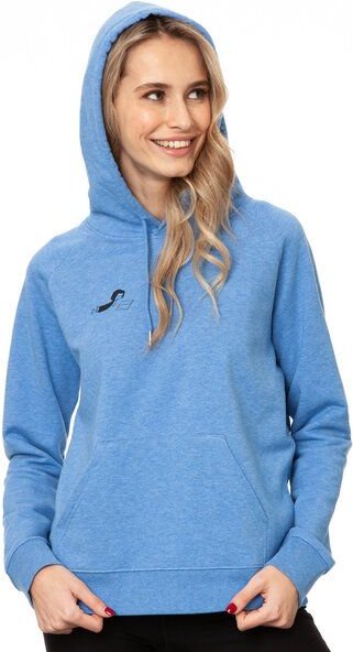FellHerz Damen Hoodie Buchmädchen blue melange, Bio Fair und Vegan