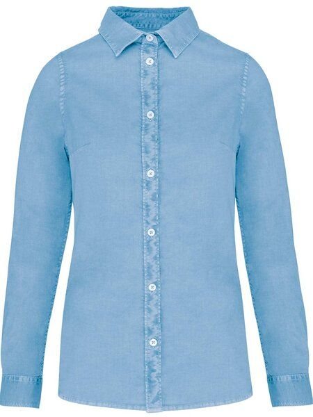 YTWOO Umweltfreundliches ausgewaschenes Damenhemd aus Bio-Baumwolle