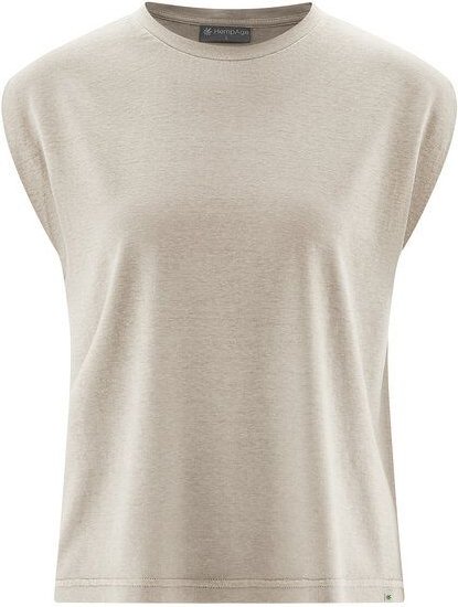 HempAge Damen ärmelloses T-Shirt Hanf/Biobaumwolle