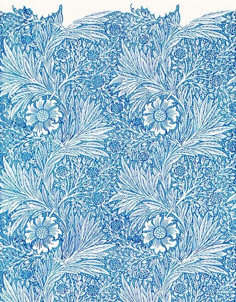 Photocircle Poster / Leinwandbild - William Morris: Blaue Ringelblume