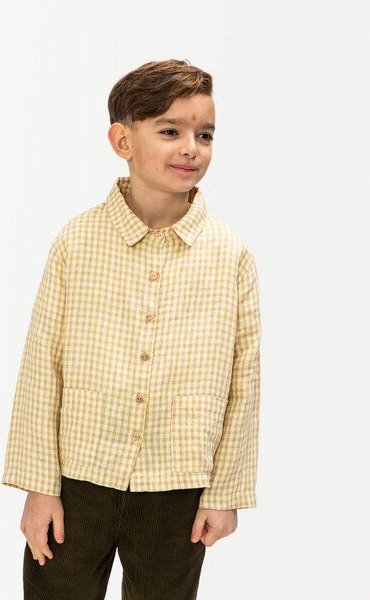 Matona Locker geschnittenes Leinenhemd für Kinder / Linen Workshirt