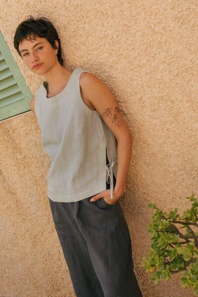 AmourLinen Rosie Leinenoberteil mit Bändern