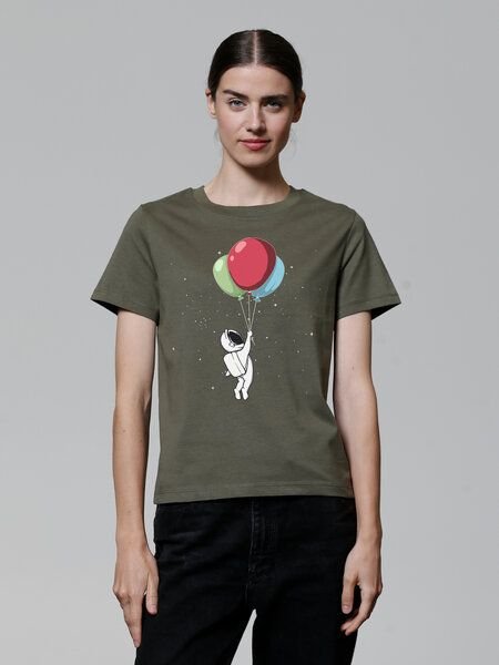watapparel T-Shirt Frauen Little Balloon Astronaut