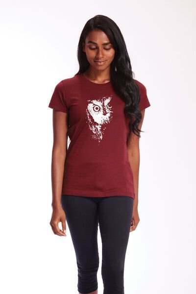 ilovemixtapes Eule Damen Essential Bio-Baumwoll T-Shirt I Nachhaltig & Fair