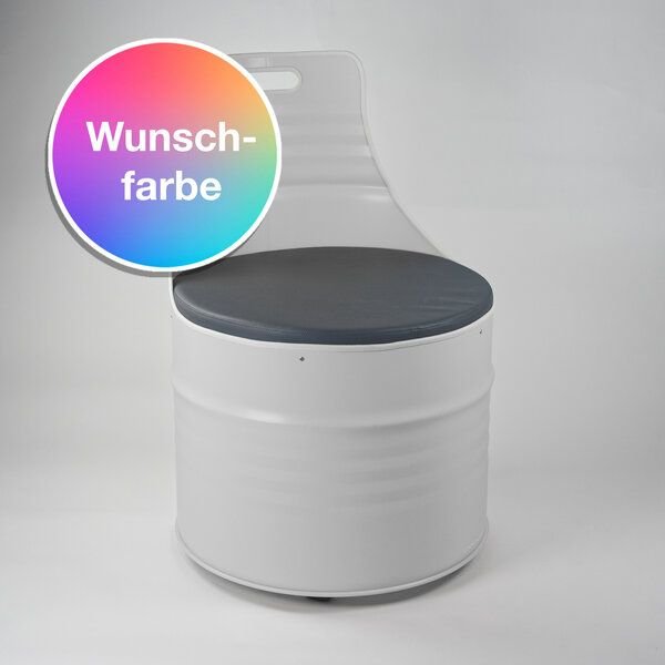 Lockengelöt Sessel aus einem Hamburger Ölfass