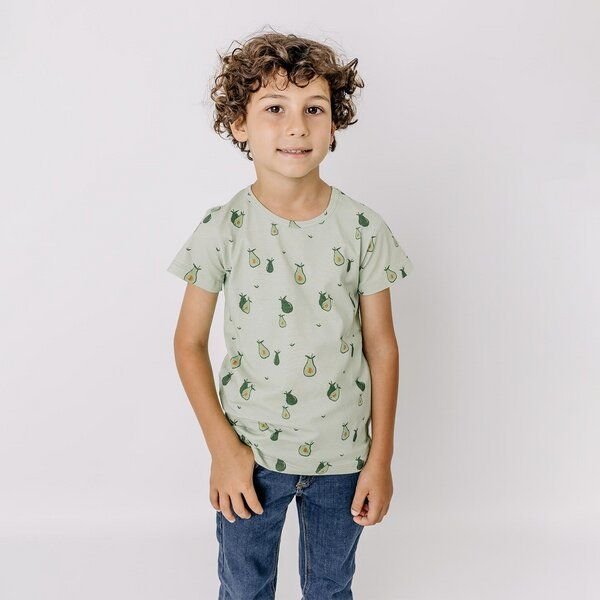 Cotokids Baby T-Shirt Bio-Baumwolle „Avocado 13“ natur, Kurzarmshirt mit fruchtigem Print von Walkiddy, weicher Jersey f...