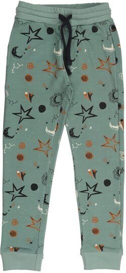 Cotokids Kinder Jogginghose GOTS-zertifiziert aus Bio-Baumwolle, Our Universe, hellgrün mit Sternen, elastischer Bund & ...