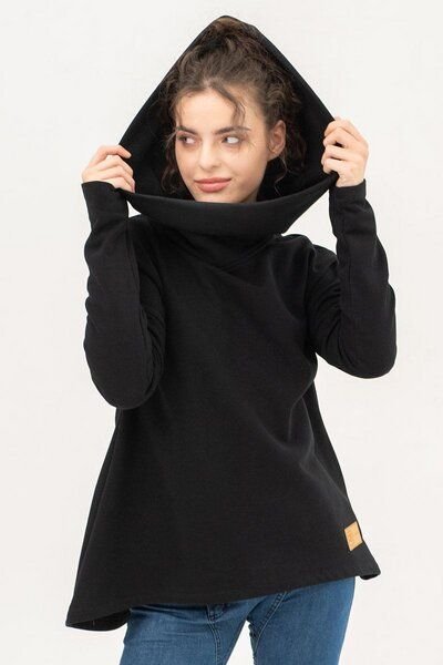 KOKOworld Hoodie Hug Me – Bio-Baumwolle – vielseitiger Pullover mit Kapuze & Rollkragen – warm, bequem & fair in der EU ...