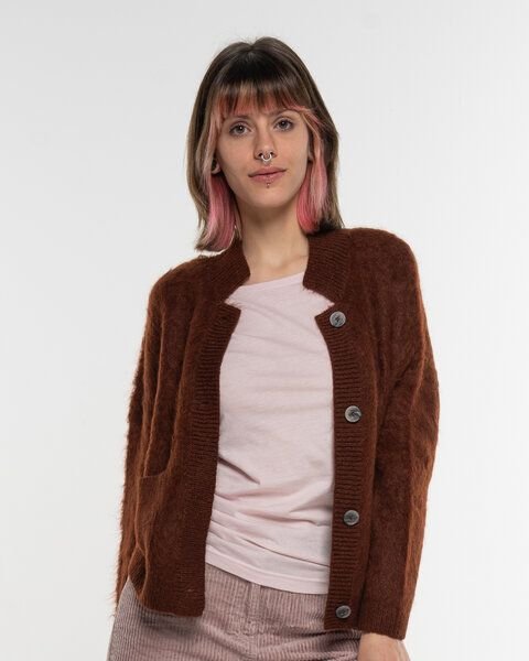 Alma & Lovis Kuschelige Wohlfühljacke aus gebrushtem Alpakastrick | Brushed Jacket