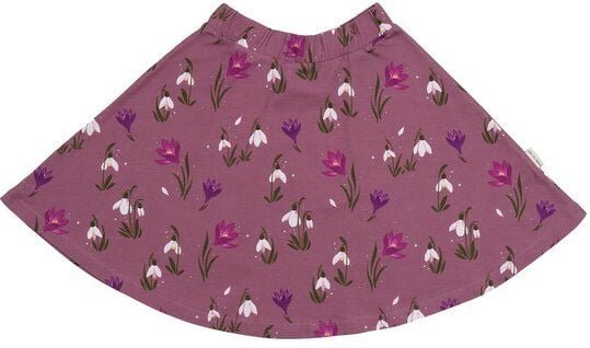 Kinder Rock Bio-Baumwolle The Snowdrops von Walkiddy, GOTS-zertifizierter, veganer Jerseyrock mit Blumenprint, schwingen...