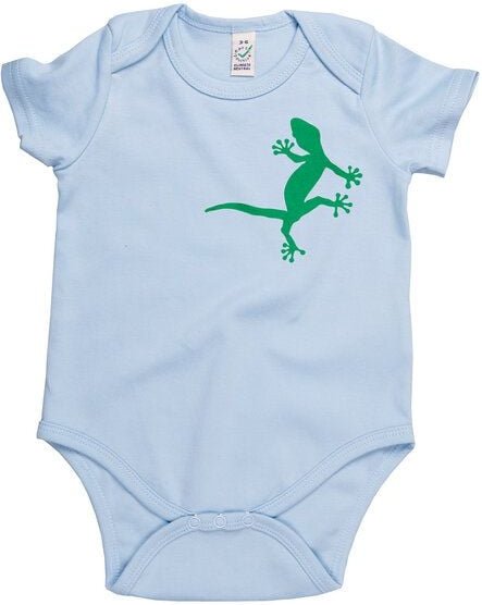 HANDGEDRUCKT "2 Geckos" Baby Body