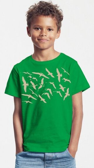 Peaces.bio - handbedruckte Biomode Bio-Kinder T-Shirt Möwen