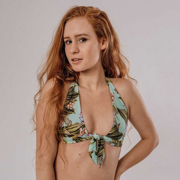 Flying Love Birds "Africa Mint"- Knotted Top