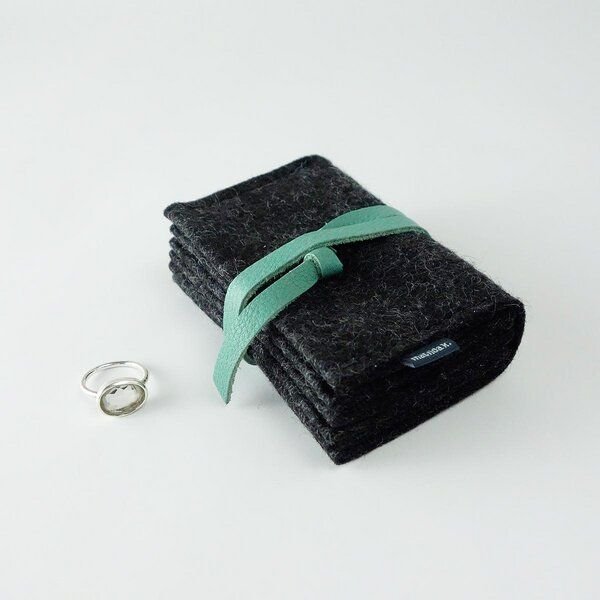 matilda k. manufaktur Schmuckaufbewahrung 'schmucknest' mittel aus Wollfilz anthrazit 'matilde'