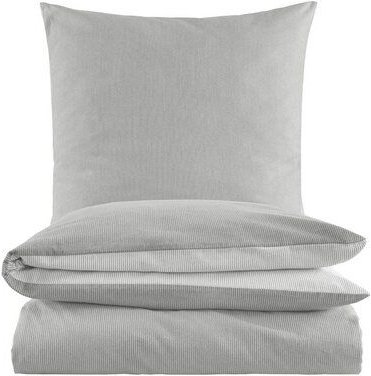 hessnatur Biber Wendebettwäsche-Set Streifen aus reiner Bio-Baumwolle