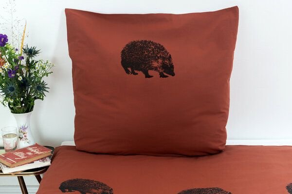 Hirschkind Bio-Kopfkissenbezug 'Igel' foxy