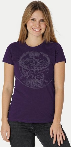 Peaces.bio - handbedruckte Biomode Bio-Damen-T-Shirt "Weltenesche"