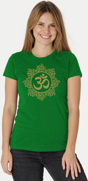 Peaces.bio - handbedruckte Biomode Bio-Damen-T-Shirt "Classic Om"