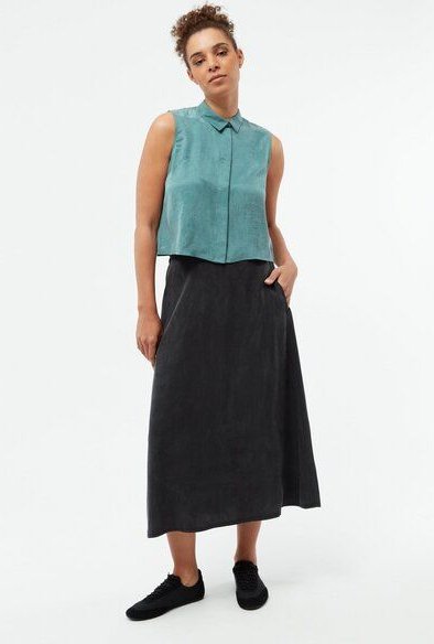 Givn Berlin A-Linien-Rock GBVANA aus TENCEL mit Peach-Effekt