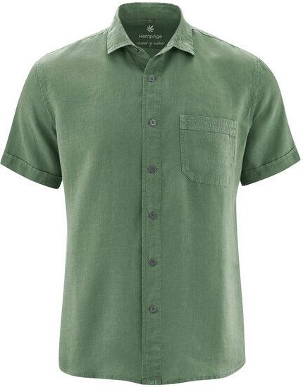 HempAge 100% Hanf Kurzarmhemd Herren