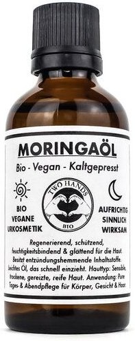 Two Hands BIO Moringaöl - Bio - Vegan - Kaltgepresst - 50 ml