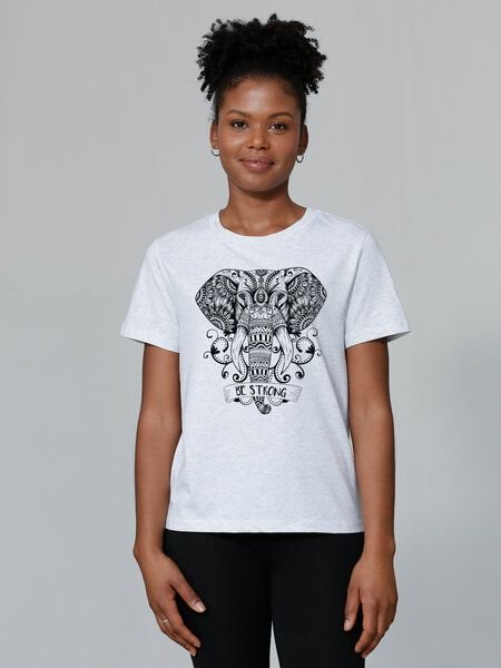 watapparel T-Shirt Frauen Mandala Elephant