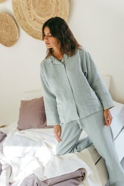 AmourLinen Langarm-Pyjama-Set Snooze