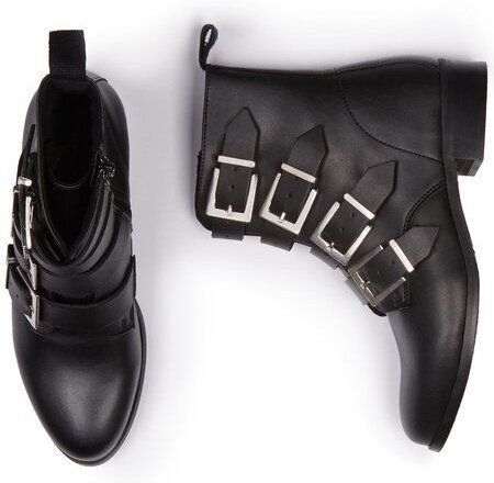 Will's Vegan Shop 4-Riemen-Biker-Stiefel