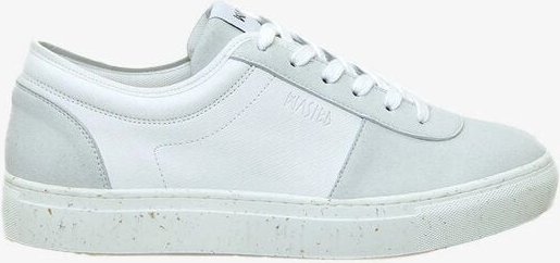 WASTED SHOES verganer Sneaker "Encinitas" weiß hell grau mit Apfelleder