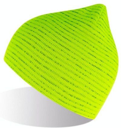Atlantis Headwear Atlantis Shine Beanie Mütze recyceltes (rPet) Polyester mit Reflexfäden