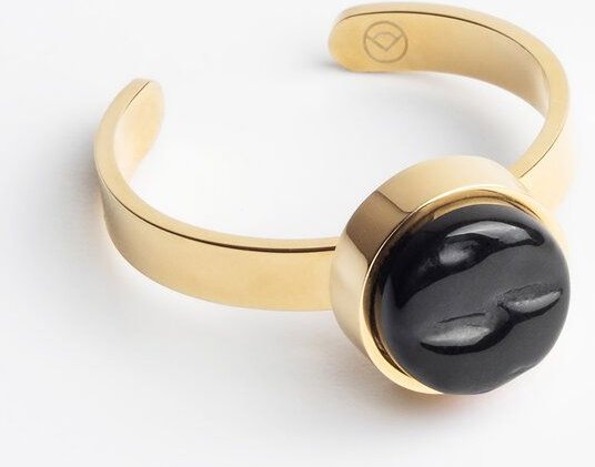 ALEXASCHA Größenverstellbarer Ring mit Stein | Goldring