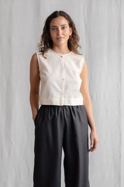 Jyoti - Fair Works Flachs/Baumwoll Top Diyan