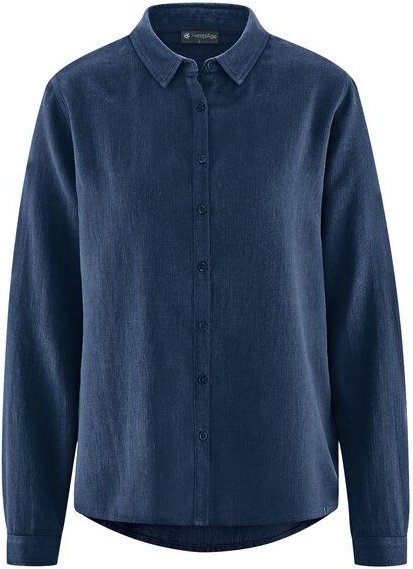 HempAge Damen Langarm-Bluse Hanf/Bio-Baumwolle