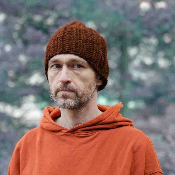 PANAPUFA Handgestrickte Chunky Beanie – 100 % Merinowolle