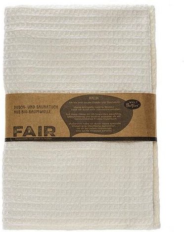 weltPartner Dusch- und Saunatuch, Bio-Baumwolle, 100x150 cm