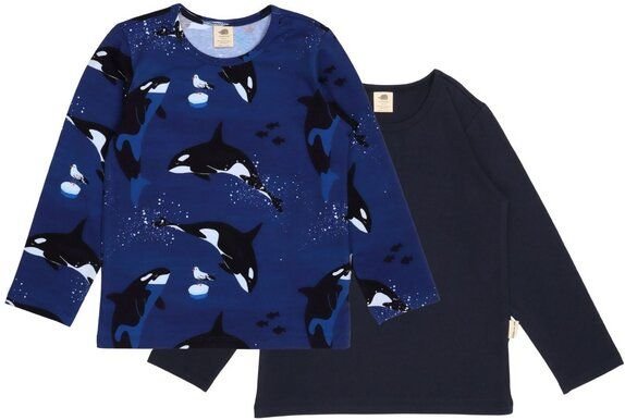 Kinder Langarmshirt Bio-Baumwolle Playful Orcas Walkiddy, GOTS-zertifiziertes Longsleeve, vegan, weiches Orca-Shirt für ...