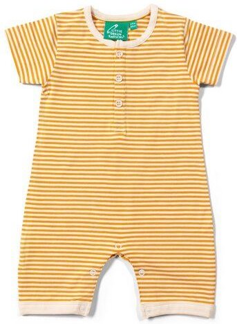Little Green Radicals Baby Sommerstrampler mit gelben Streifen – Fairtrade & GOTS-zertifiziert